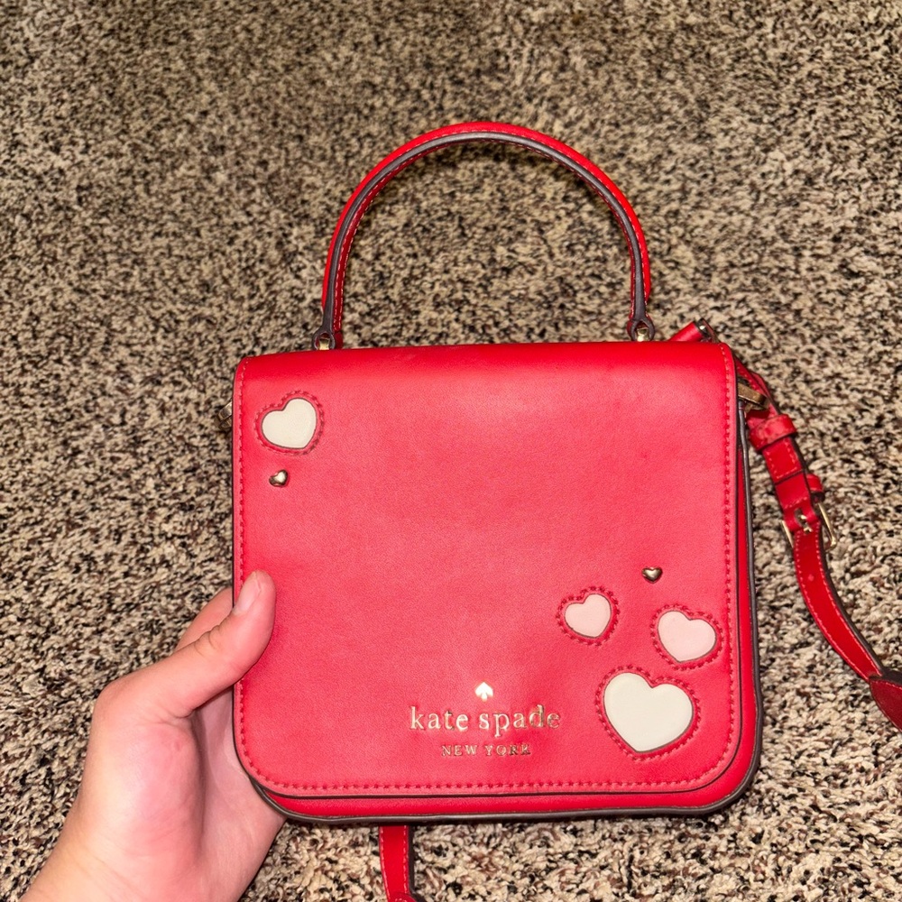 Kate Spade Red Crossbody Bag Staci Sweet Heart Valentines Day Hearts